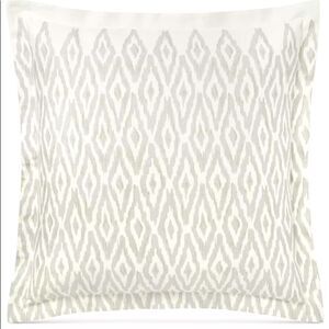TOMMY HILFIGER Cordillera Ikat European Sham. Color:Grey/Beige